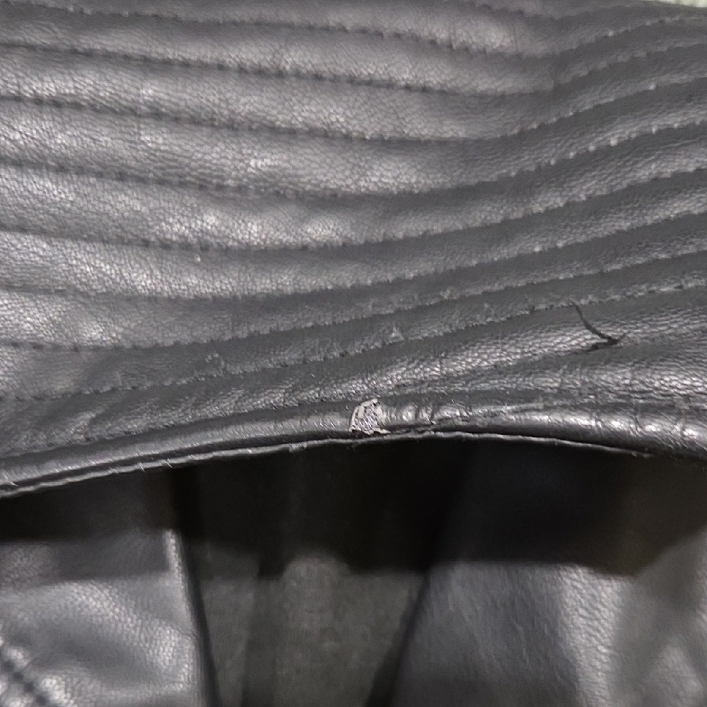 Topshop Quilted Black Leather Jacket - Picture 3 of 8